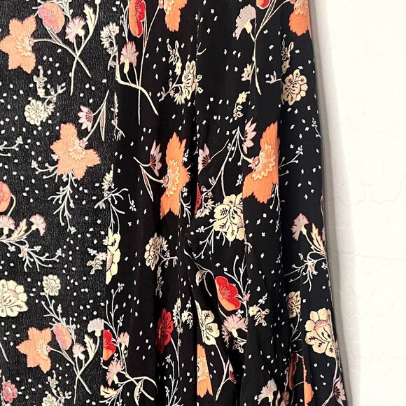 Torrid Multi Color Floral Fringe Open Front Long Sleeve Duster Kimono 1 1X 14/16 - Picture 7 of 9